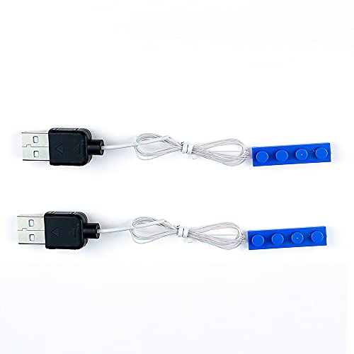 Kyglaring LED-Beleuchtungszubehör - USB Brick Strip Lights - Zum Selberbauen Ihrer Bausteine - Packung 2 (blau) von Kyglaring