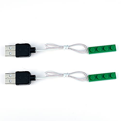 Kyglaring LED-Beleuchtungszubehör - USB Brick Strip Lights - Zum Selberbauen Ihrer Bausteine - Packung 2 (grün) von Kyglaring