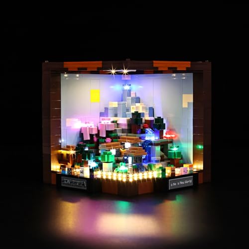 Kyglaring LED-Licht-Kit für Leg0 Minecraft The Crafting Table Leg0 Lighting Kit Kompatibel mit 21265 Building Model Set, NO Leg0 Brick Set (Classic Version) von Kyglaring