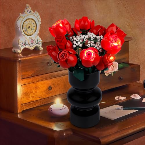 Kyglaring LED Licht-Kit für Lego Icons Rosenstrauß 10328(Kein Lego Set), Lego Blumen Rosen 2024 Beleuchtung, konzipiert für Lego 10328 Roses Flowers Bouquet -Klassisch Version von Kyglaring