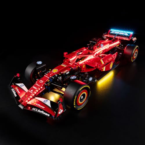 Kyglaring LED Licht Set für Leg0 42207 Ferrari SF-24 F1 Rennauto – Kompatibles Lichterset mit Einfacher Installation, Verstellbare Lichtversion, Ohne 42207 Modell (Nur LED-Lichter) von Kyglaring