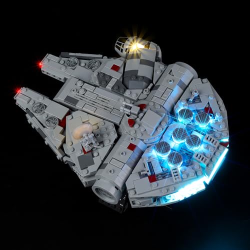 Kyglaring Lego 75375 Beleuchtung, LED Lichter Set Lego Star Wars Millennium Falcon Kompatibel, Entworfen für Lego Raumschiff Modell bausatz Lego Ziegelsteine-(Klassische Version) von Kyglaring