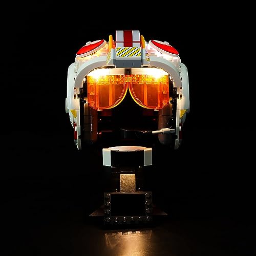 Kyglaring Only LED Lighting Kit Lights Set Designed for Lego Star Wars Luke Skywalker (Red Five) Helmet 75327 Building Model Kit - Without Lego Set (Classic Version) von Kyglaring