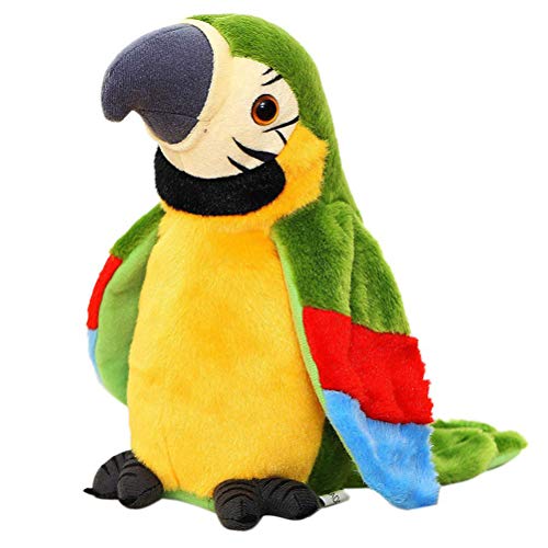 Kylewo Plüsch Papagei Spielzeug Plüschvogel Papagei Vogel Plüschtiere Kuscheltiere Spielze,Talking Parrot Plüsch Spielzeug Kinder von Kylewo