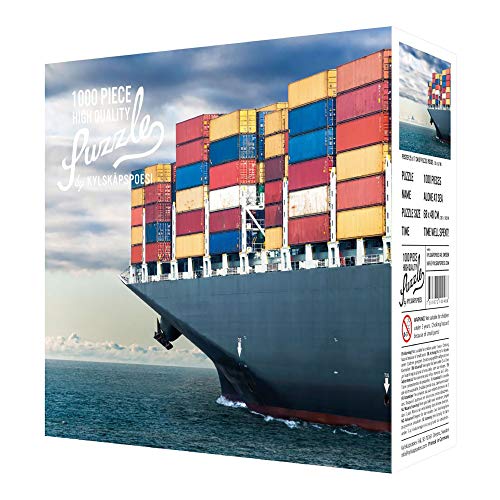 Kylskapspoesi 00488 - Puzzle Allein auf See – Containerschiff (1000 Teile) von Kylskapspoesi