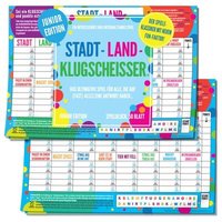 PEGASUS SPIELE KYL43037 Kylskapspoesi Spielblock Stadt-Land-Klugscheisser – Junior Edition von Kylskapspoesi