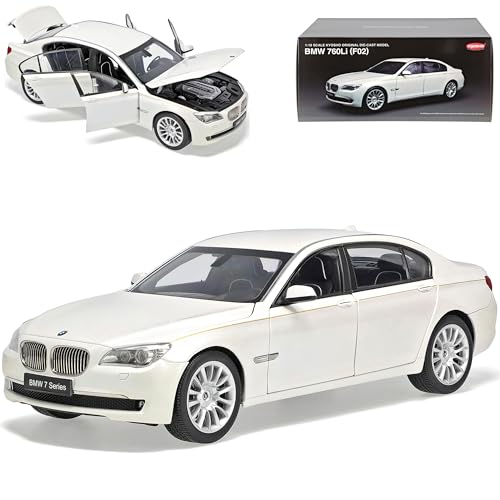 B*M*W 7er 760li Limousine Brilliant Weiss F02 Ab 2008 1/18 Kyosho Modell Auto mit individiuellem Wunschkennzeichen von Kyosho B-M-W