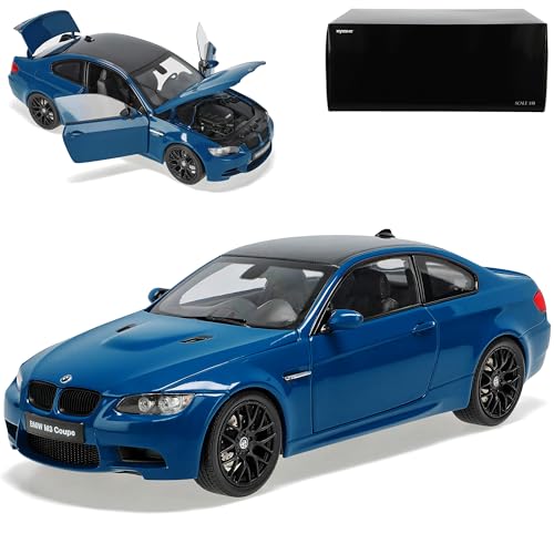 B*M*W 3er E 92 M3 Coupe Langnaseca Blau 2005-2013 1/18 Kyosho Modell Auto mit individiuellem Wunschkennzeichen von Kyosho B-M-W