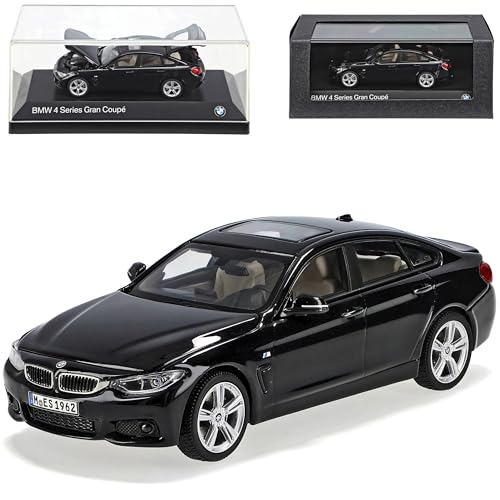 B*M*W 4er F36 Limousine Grand Coupe Schwarz Ab 2014 1/43 Kyosho Modell Auto mit individiuellem Wunschkennzeichen von Kyosho B-M-W