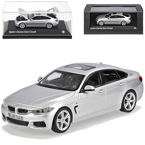 B*M*W 4er F36 Limousine Grand Coupe Silber Ab 2014 1/43 Kyosho Modell Auto mit individiuellem Wunschkennzeichen von Kyosho B-M-W