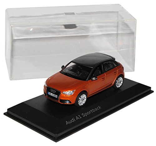 Kyosho A-U-D-I A1 Sportback Samoa Orange Grau Ab 2011 1/43 Modell Auto mit individiuellem Wunschkennzeichen von Kyosho