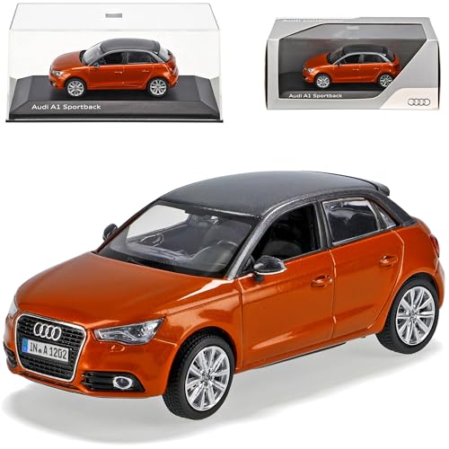 Kyosho A-U-D-I A1 Sportback Samoa Orange Grau Ab 2011 1/43 Modell Auto von Kyosho