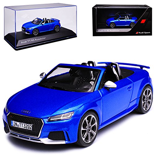 Kyosho A-U-D-I TT RS FV 8S Roadster Cabrio Blau 3. Generation Ab 2014 1/43 i-Scale Modell Auto von Kyosho