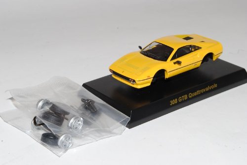 Kyosho Ferrari 308 GTB Quattrovalvole Coupe Gelb 1975-1985 Bausatz Kit 1/64 Sonderangebot Modell Auto mit individiuellem Wunschkennzeichen von Kyosho