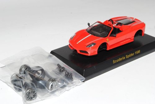 Kyosho Ferrari F430 Spider Cabrio Rot 16M 2004-2009 Bausatz Kit 1/64 Sonderangebot Modell Auto mit individiuellem Wunschkennzeichen von Kyosho