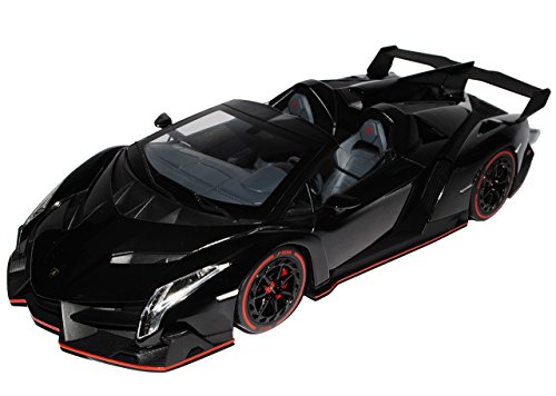 Kyosho Lamborgihini Veneno Roadster Cabrio Schwarz Genf 2013 09502BKR 1/18 Modell Auto von Kyosho