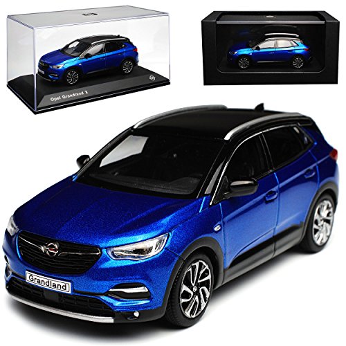 Kyosho Opel Grandland X SUV Blau mit schwarzem Dach Ab 2017 1/43 i-Scale Modell Auto mit individiuellem Wunschkennzeichen von Kyosho