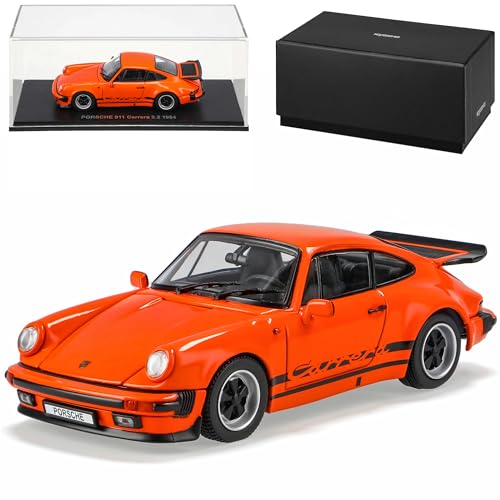 Kyosho Porsche 911 Carrera 3.2 1984 Orange Coupe G-Modell 1973-1989 1/43 Modell Auto mit individiuellem Wunschkennzeichen von Kyosho