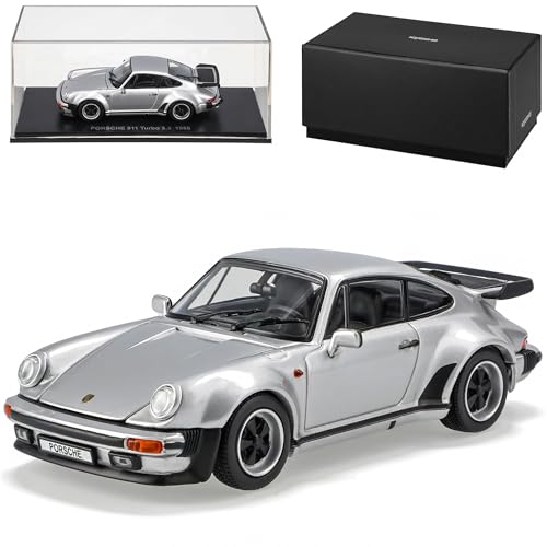 Kyosho Porsche 911 Turbo 3.3 1988 Silber Coupe G-Modell 1973-1989 1/43 Modell Auto von Kyosho