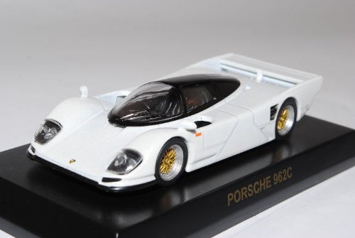 Kyosho Porsche 962 C Coupe Weiss 1984-1991 1/64 Sonderangebot Modell Auto mit individiuellem Wunschkennzeichen von Kyosho