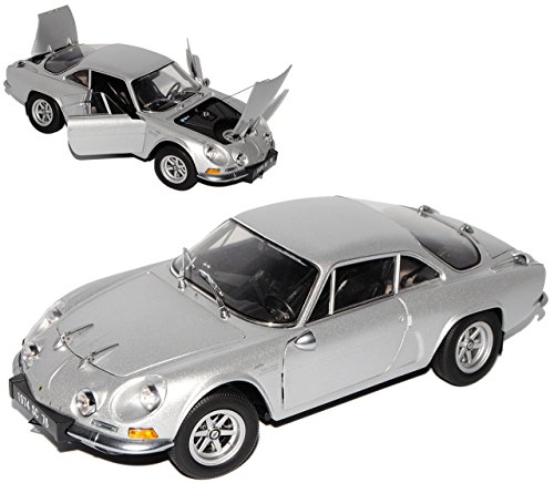 Kyosho Renautl Alpine A110 1600SC 1974 Coupe Silber Strassenversion 1/18 Modell Auto mit individiuellem Wunschkennzeichen von Kyosho