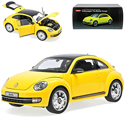 Kyosho Volkwagen Beetle Coupe Sun Flow Gelb Ab 2012 1/18 Modell Auto von Kyosho