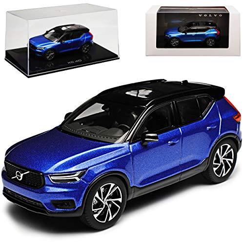 Kyosho Volvo XC40 SUV Bursting Blau 1. Generation Ab 2017 1/43 Modell Auto mit individiuellem Wunschkennzeichen von Kyosho