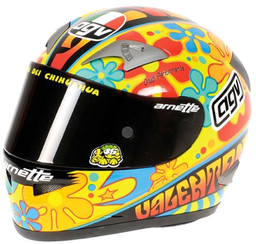 Minichamps 327030086 - AGV Helmet - Valentino Rossi, World Champion Moto GP Valencia, Maßstab: 1:2 von Kyosho