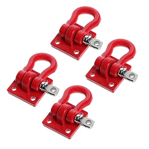 Kznifmk 2 x Hakenschnalle für Kletteranhänger aus Metall, Zubehör für Seilwinde, ferngesteuert, im Maßstab 1/10 D90 SCX10, Rot Kznifmk 2 x Hakenschnalle für Kletteranhänger aus Metall, Zubehör für Seilwinde, ferngesteuert, im Maßstab 1/10 D90 SCX10, Rot von Kznifmk
