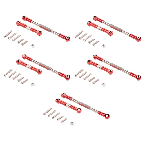 Kznifmk 5 x RC Lenkstangen, CNC-Bearbeitung aus Aluminiumlegierung, Lenkstangen für 1608T Lenkstangen RC , Rot Kznifmk 5 x RC Lenkstangen, CNC-Bearbeitung aus Aluminiumlegierung, Lenkstangen für 1608T Lenkstangen RC , Rot von Kznifmk