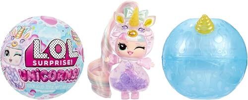 L.O.L. Surprise! Unicorns Tots - Inklusive 1 Puppe mit Transparentem Körper und Lavalampen-Effekt, Blindverpackung, 8 Puppen zum Sammeln, mit 2 Bunten Mixturen, Geschenk für Kinder ab 4 Jahren von L.O.L. Surprise!