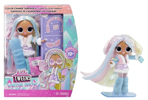 L.O.L. Surprise! Tweens Winter Snow Modepuppe - Candilicious mit farbwechselndem Snowboard und 10+ Frostig Coolen Modeteilen und Accessoires, Geschenk für Kinder ab 4 Jahren von MGA Entertainment