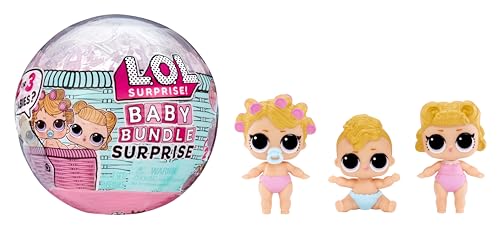 L.O.L. Surprise! Baby Bundle Surprise - Sammlerpuppen mit Baby-Thema - Zwillinge, Drillinge oder Haustiere Mit Einer Wasserüberraschung - 2 oder 3 Puppen Enthalten - Ideal für Mädchen ab 3 Jahren von L.O.L. Surprise!