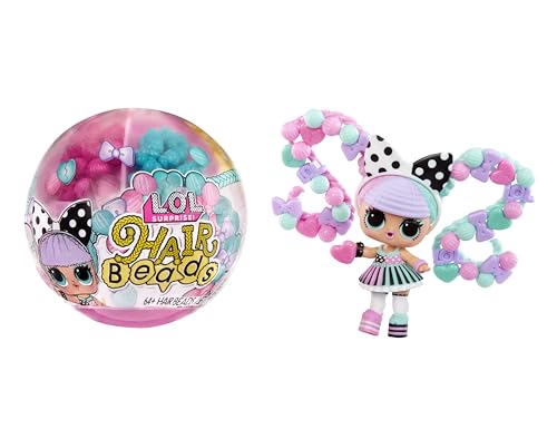 L.O.L. Surprise! Hair Beads Tots - Sammlerpuppe mit 60+ Haarperlen - Haarperlenpuppe mit DIY-Frisuren - Geeignet für Mädchen und Jungen ab 4 Jahren von L.O.L. Surprise!