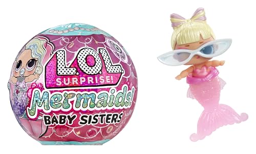 L.O.L. Surprise! Mermaids Baby Sisters - Mit Farbwechselnden Schwänzen, Überraschungsauswahl, Enthält 1 Puppe mit Niedlichen Accessoires, Sammle alle 8 Puppen, für Kinder ab 4 Jahren von L.O.L. Surprise!