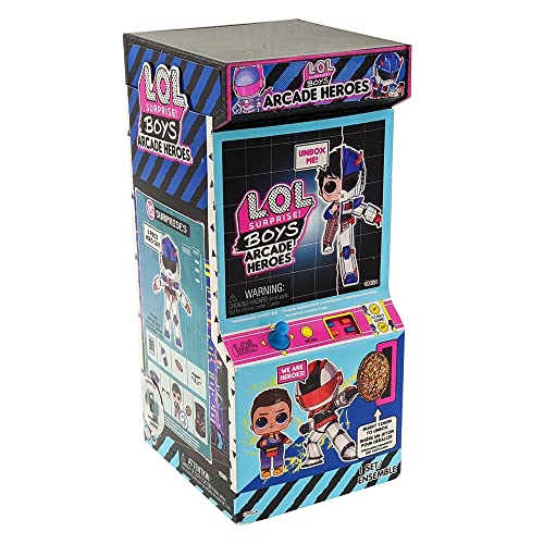 L.O.L. Surprise! 569374 LOL Surprise Boys Arcade Heroes Actionfigur Puppe mit 15 Überraschungen inklusive Held Doll, Mehrfarbig, one Size von L.O.L. Surprise!