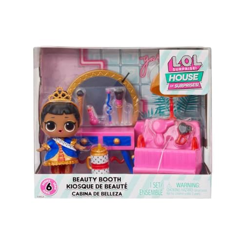 L.O.L. Surprise! OMG House of Surprises Serie - Spielset mit Modepuppe und 8 Überraschungen - Schminktisch mit Her Majesty - Interaktive Möbel, Mode und Accessoires - Geschenk für Kinder ab 4 Jahren von L.O.L. Surprise!