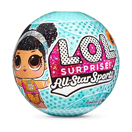 L.O.L. Surprise! All-Star Sports Basketball - Glitzernde Puppe mit 8 Überraschungen zum Auspacken - Inkl. Sammelkarte, Mode und Accessoires - Geschenk für Jungen und Mädchen ab 4 Jahren von L.O.L. Surprise!