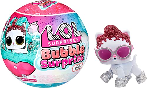 L.O.L. Surprise! Bubble Surprise Haustiere - ZUFÄLLIGE AUSWAHL - Sammlerpuppe, Haustier, Überraschungen, Zubehör, Bubble Surprise beim Auspacken & Glitzerschaum-Reaktion - ideal für Kinder ab 4 Jahren von L.O.L. Surprise!