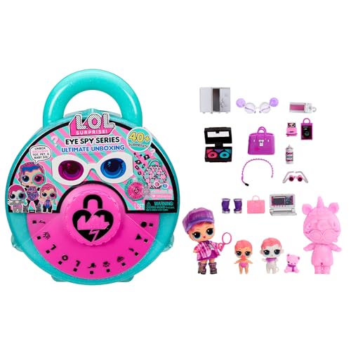 L.O.L. Surprise! Eye Spy Series Ultimate Unboxing - Enthält 3 Exklusive Puppen, Verpackung in Form eines Riesigen Vorhängeschlosses, über 40 Überraschungen zum Entdecken L.O.L. Surprise! Eye Spy Series Ultimate Unboxing - Enthält 3 Exklusive Puppen, Verpackung in Form eines Riesigen Vorhängeschlosses, über 40 Überraschungen zum Entdecken von L.O.L. Surprise!