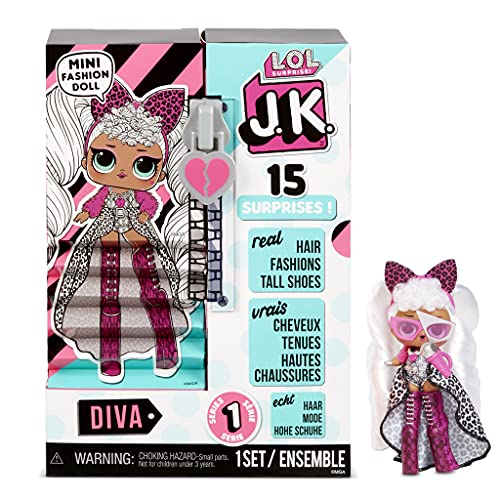 LOL Surprise JK Mini-Modepuppe - 15 Überraschungen, Kleidung & Accessoires - Ab 6 Jahren - Sammlerstück - Diva von L.O.L. Surprise!