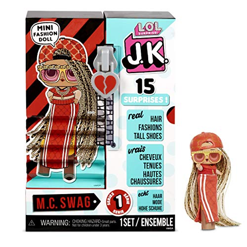 LOL Surprise JK Mini-Modepuppe - 15 Überraschungen, Kleidung & Accessoires - Sammlerstücke - M.C. Swag von L.O.L. Surprise!