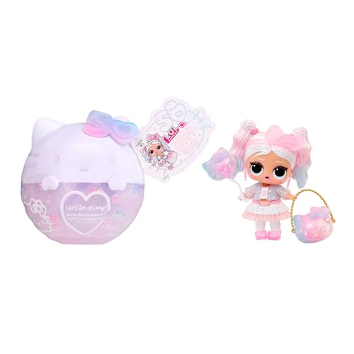 L.O.L. Surprise! Loves Hello Kitty Tots - Puppe Miss Pearly - Sammlerpuppe mit 7 Überraschungen zum 50. Jubiläum von Hello Kitty - für Mädchen ab 3 Jahren von L.O.L. Surprise!