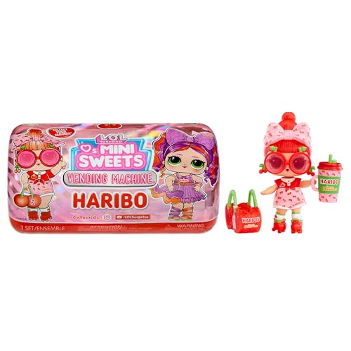 L.O.L. Surprise! Loves Mini Sweets Series X Haribo - Automatenverpackung - enthält 7 Überraschungen, Zubehör und eine Puppe mit Süßigkeiten-Thema - Sammlerpuppen für Kinder ab 4 Jahren von L.O.L. Surprise!