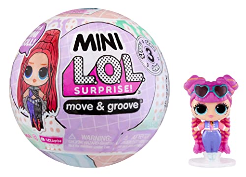 L.O.L. Surprise! Mini Move & Groove Sammelpuppe - Serie 3 - ZUFÄLLIGE Auswahl - Bewegliches Ball-Spielset mit 5+ Überraschungen und Einer Mini Sammelpuppe - Tolles Geschenk für Kinder ab 4 Jahren von L.O.L. Surprise!