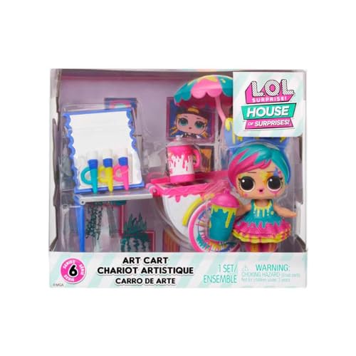 L.O.L. Surprise! OMG House of Surprises Serie - Spielset mit Modepuppe und 8 Überraschungen - Kunst Studio mit Splatters - Interaktive Möbel, Mode und Accessoires - Geschenk für Kinder ab 4 Jahren von L.O.L. Surprise!