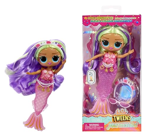 L.O.L. Surprise! Tweens - Mermaid Cleo Cove - Modepuppe mit Farbwechselndem Schwanz, Beweglicher Flosse und Schönen Accessoires - Spielzeug für Kinder und Sammler ab 4 Jahren von L.O.L. Surprise!