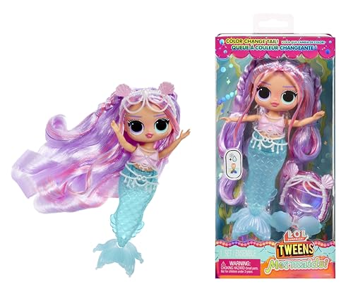 L.O.L. Surprise! Tweens - Mermaid Lana Marine - Modepuppe mit Farbwechselndem Schwanz, Beweglicher Flosse und Schönen Accessoires - Spielzeug für Kinder und Sammler ab 4 Jahren von L.O.L. Surprise!