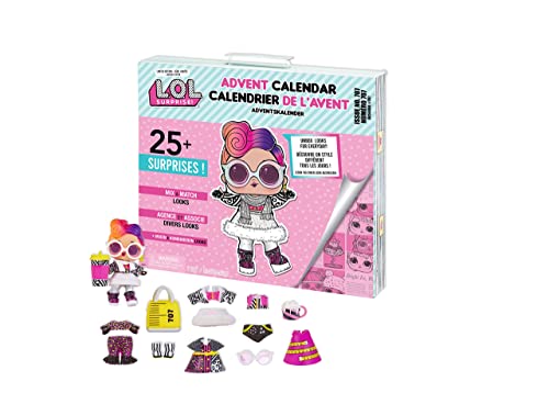 L.O.L. Surprise! Adventskalender - Mit Sammlerpuppe - COSTUME DESIGNER - 25+ Überraschungen - Outfits, Schuhe & Accessoires - Aufstell-Verpackung - Zum Sammeln - Für Kinder ab 4 Jahren, Pink von L.O.L. Surprise!