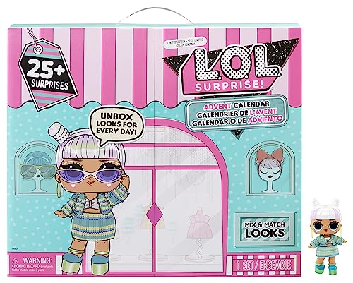 L.O.L. Surprise! Adventskalender mit Limitierter Sammlerpuppe und 24 Überraschungen - Makeover Babe 2.0 - Mix and Match Outfits, Schuhe und Accessoires - Tolle Geschenkidee für Mädchen ab 4 Jahren von L.O.L. Surprise!